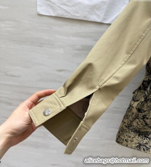 Buy Cheapest Dior Printed Coat DR090521 Khaki 2025