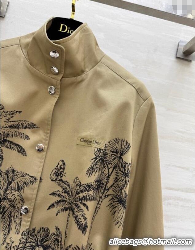 Buy Cheapest Dior Printed Coat DR090521 Khaki 2025