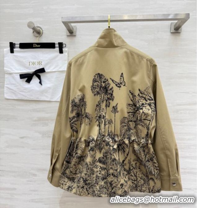 Buy Cheapest Dior Printed Coat DR090521 Khaki 2025