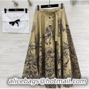Buy Fashionable Dior Printed Skirt DR090521 Khaki 2025