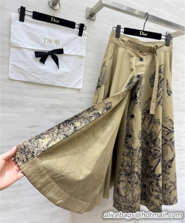 Buy Fashionable Dior Printed Skirt DR090521 Khaki 2025