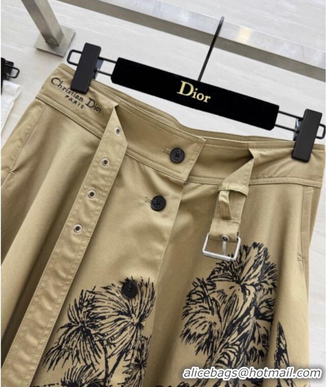 Buy Fashionable Dior Printed Skirt DR090521 Khaki 2025