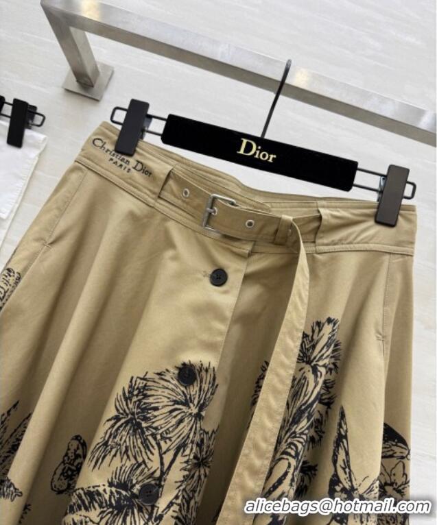 Buy Fashionable Dior Printed Skirt DR090521 Khaki 2025