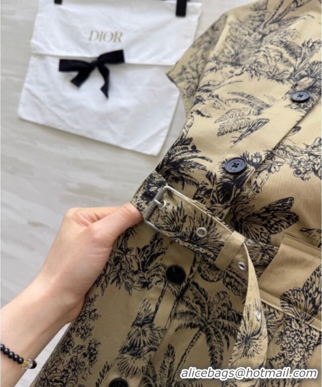 Buy Best Price Dior Printed Dress DR090521 Khaki 2025