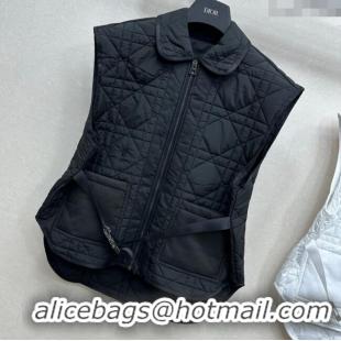 Luxury Discount Dior Oblique Vest with Belt DR090404 Black 2025