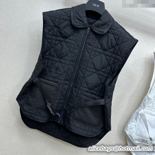 Luxury Discount Dior Oblique Vest with Belt DR090404 Black 2025