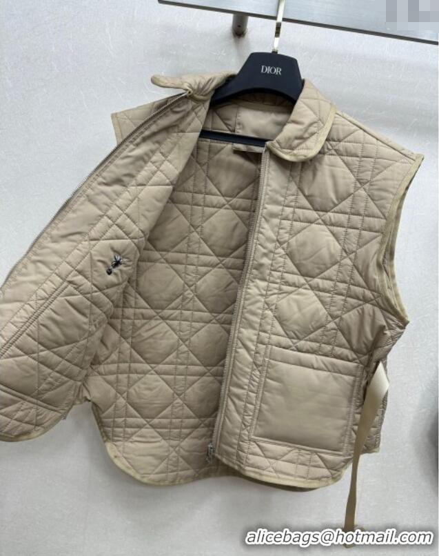 Best Price Dior Oblique Vest with Belt DR090404 Beige 2025