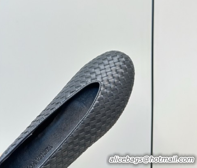 Buy Luxury Bottega Veneta Rosa Ballerinas Flat in Mini Intrecciato Leather Black 0823010