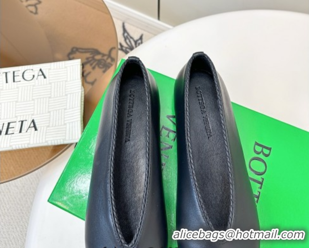 Luxurious Bottega Veneta Rosa Ballerinas Flat in Calfskin Leather Black 0823012