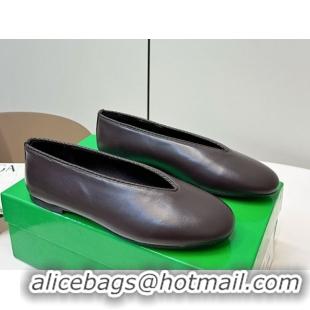 Trendy Design Bottega Veneta Rosa Ballerinas Flat in Calfskin Leather Fondant Brown 50823014