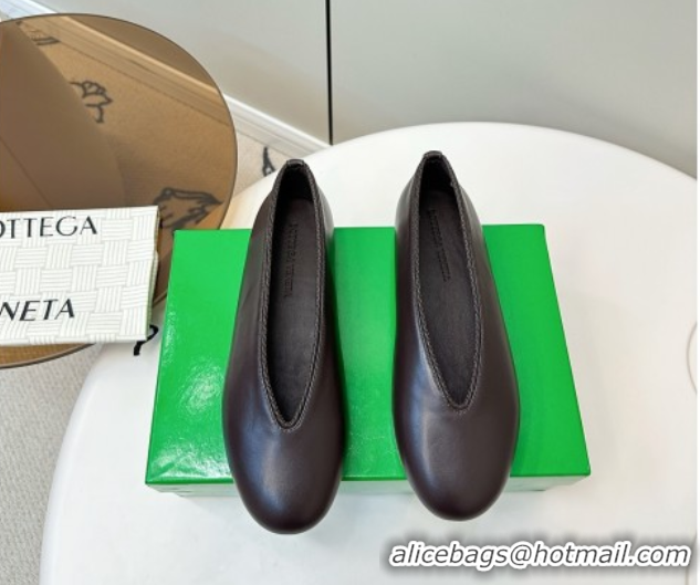 Trendy Design Bottega Veneta Rosa Ballerinas Flat in Calfskin Leather Fondant Brown 50823014