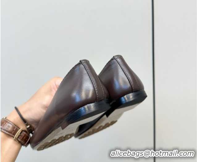 Trendy Design Bottega Veneta Rosa Ballerinas Flat in Calfskin Leather Fondant Brown 50823014