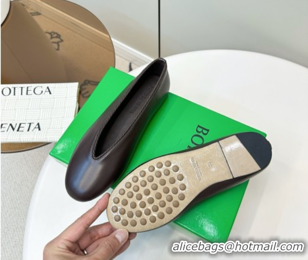 Trendy Design Bottega Veneta Rosa Ballerinas Flat in Calfskin Leather Fondant Brown 50823014