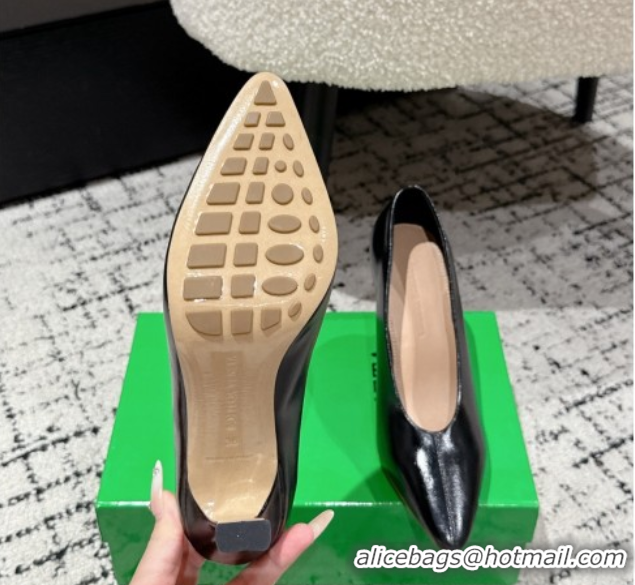 Popular Style Bottega Veneta Sofia Heel Pumps 9cm in Shiny Calfskin Leather Black 50823025
