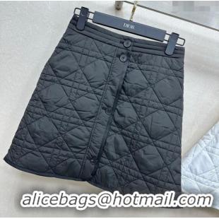 Luxury Discount Dior Oblique Mini Skirt DR090404 Black 2025