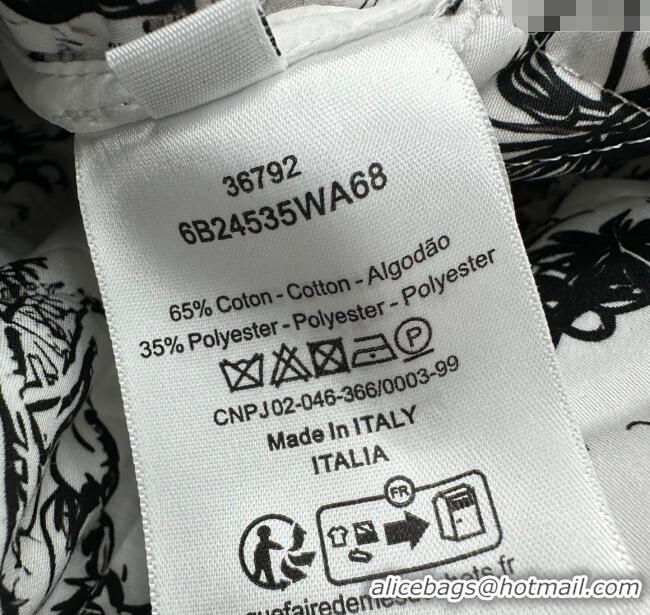 Good Taste Dior Oblique Padded Short Jacket with Belt DR090404 Black 2025