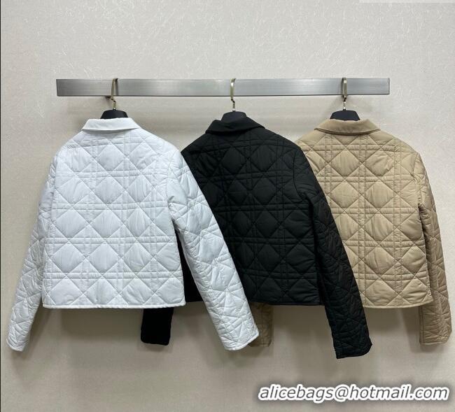 ​Super Quality Dior Oblique Padded Short Jacket with Belt DR090404 White 2025