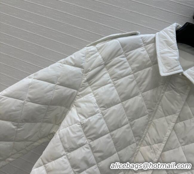 Top Quality Dior Oblique Padded Short Jacket with Strap DR090404 White 2025