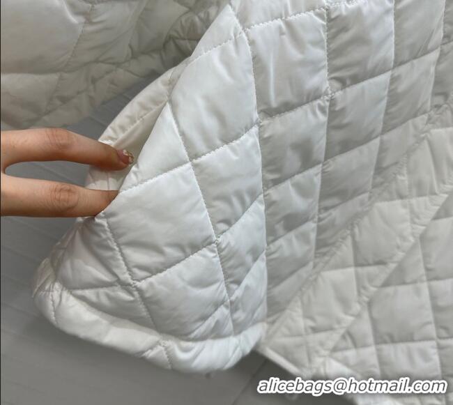 Top Quality Dior Oblique Padded Short Jacket with Strap DR090404 White 2025