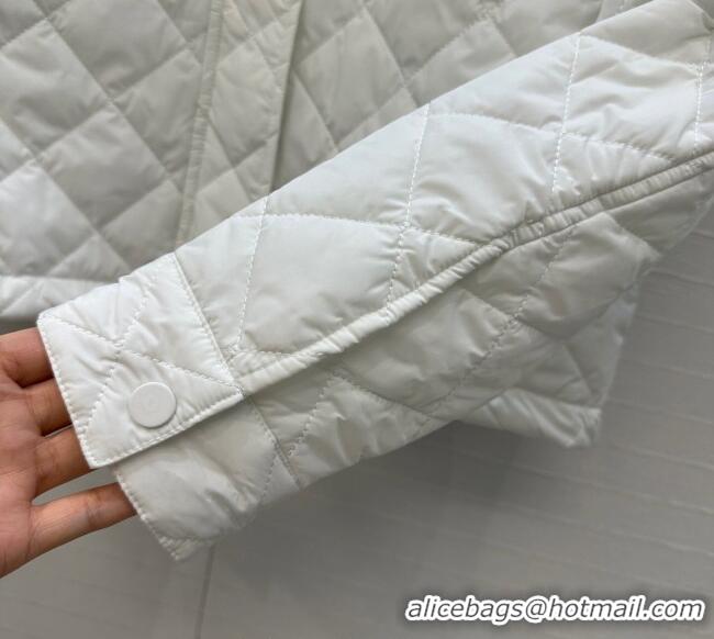 Top Quality Dior Oblique Padded Short Jacket with Strap DR090404 White 2025