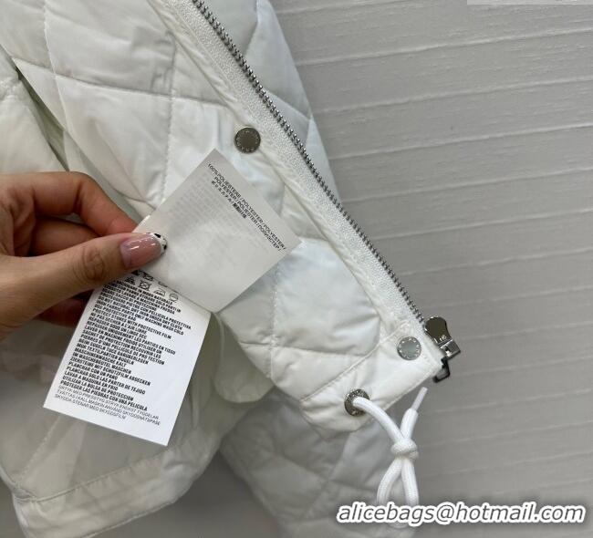 Top Quality Dior Oblique Padded Short Jacket with Strap DR090404 White 2025