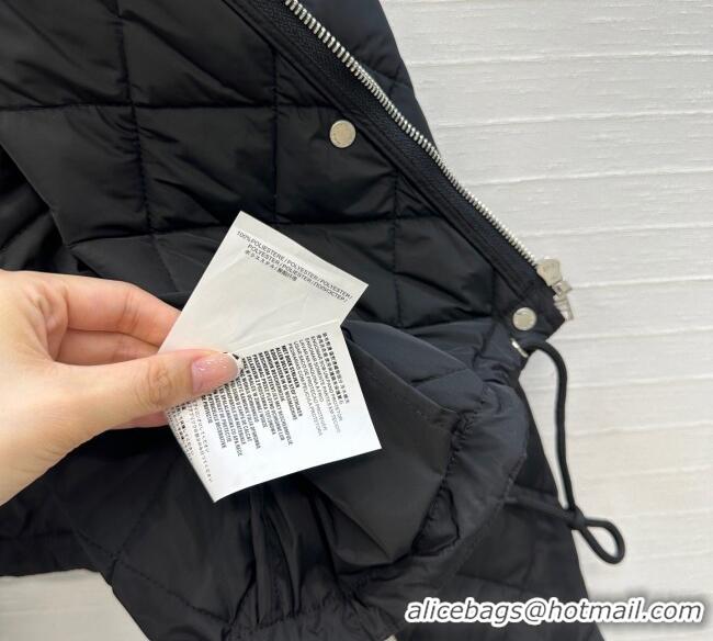 Super Quality Dior Oblique Padded Short Jacket with Strap DR090404 Black 2025