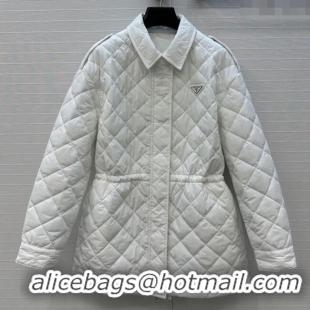 Trendy Design Dior Oblique Padded Short Coat with Strap DR090404 White 2025