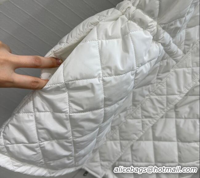 Trendy Design Dior Oblique Padded Short Coat with Strap DR090404 White 2025