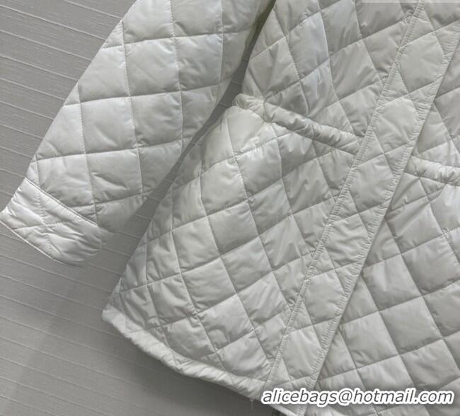 Trendy Design Dior Oblique Padded Short Coat with Strap DR090404 White 2025