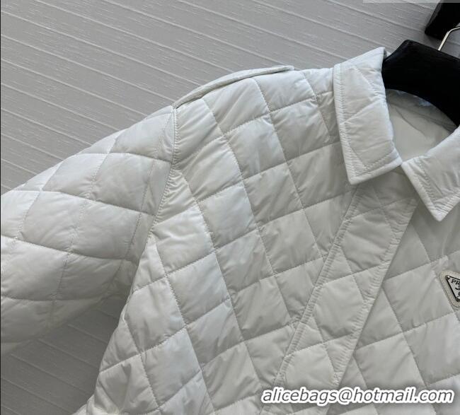 Trendy Design Dior Oblique Padded Short Coat with Strap DR090404 White 2025