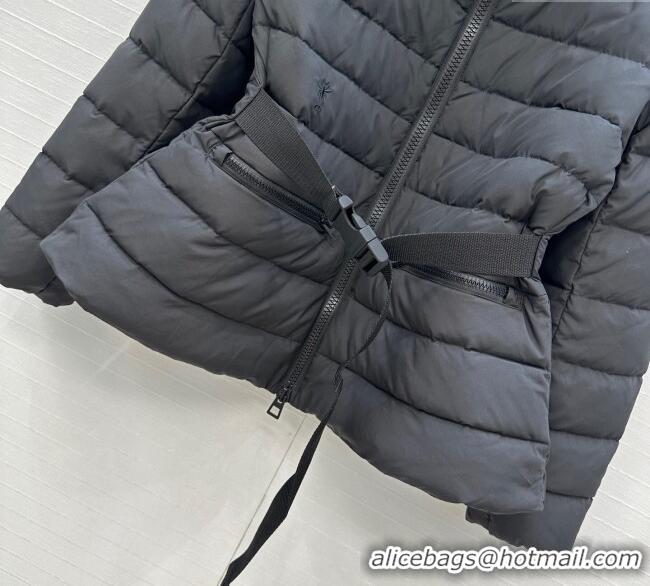 Buy Discount Dior Down Jacket with Belt CH090406 Black 2025