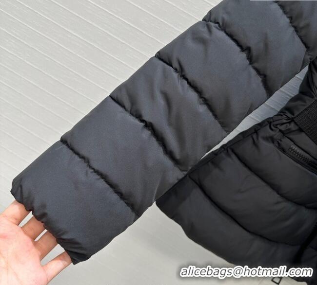 Buy Discount Dior Down Jacket with Belt CH090406 Black 2025
