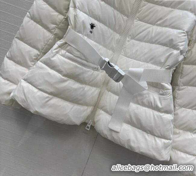 Top Quality Dior Down Jacket with Belt CH090406 White 2025