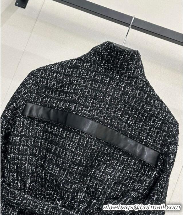 New Design Chanel Tweed Jacket CH111406 Black 2025