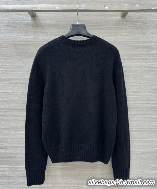 Top Design Chanel Wool Silk Sweater and Skirt Set with Bow CH111501 Black 2025