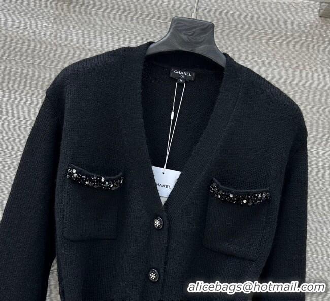 Traditional Discount Chanel Mohiar Wool Cardigan CH111505 Black 2025