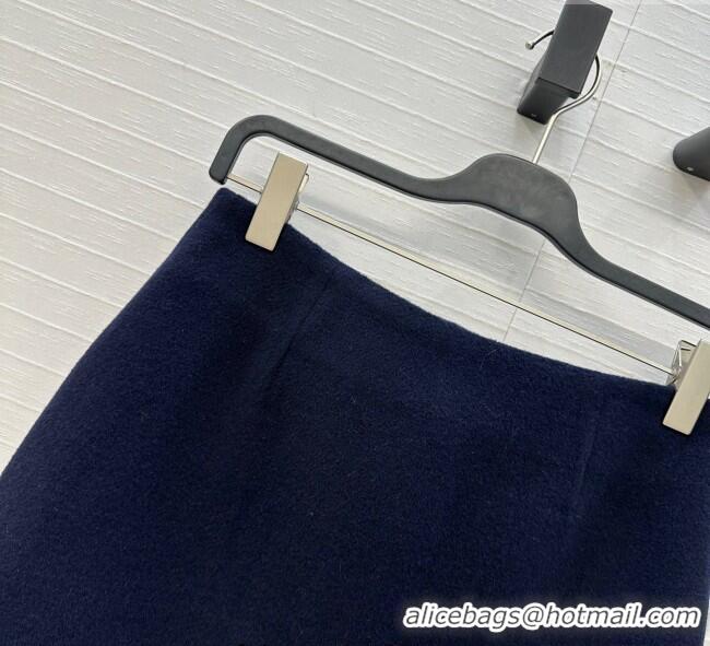 Grade Design Chanel Heart Wool Mini Skirt CH111545 Dark Blue 2025
