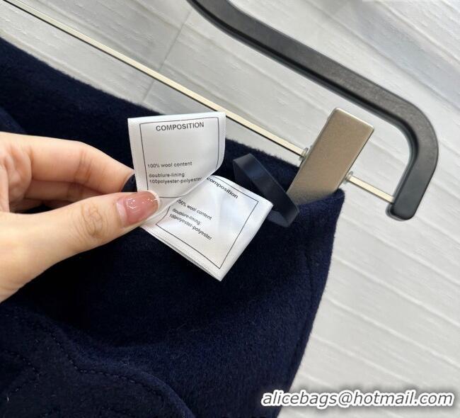Grade Design Chanel Heart Wool Mini Skirt CH111545 Dark Blue 2025