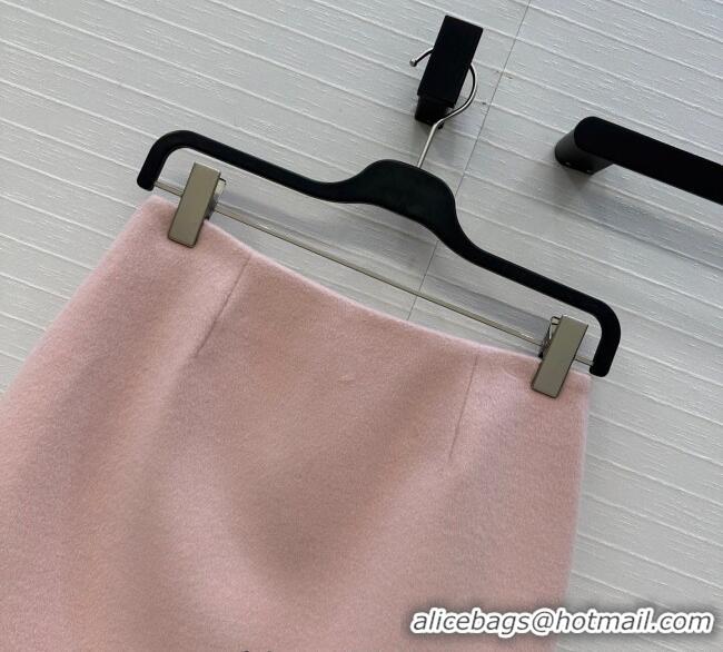 Good Taste Chanel Heart Wool Mini Skirt CH111545 Light Pink 2025