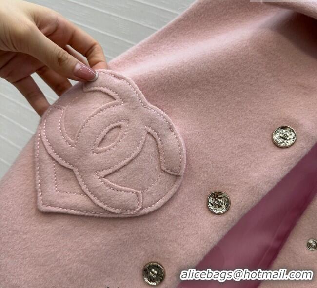 Unique Grade Chanel Heart Wool Mini Vest CH111545 Light Pink 2025