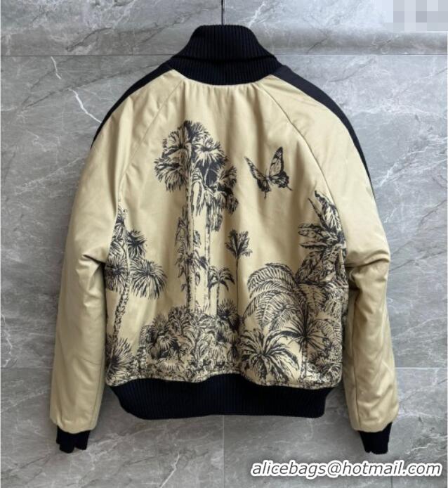 Luxury Discount Dior Printed Padded Jacket DR090422 Khaki 2025