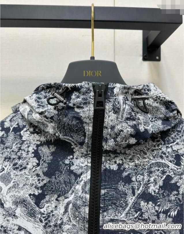 Top Quality Dior Printed Oversized Jacket DR090526 Blue/Blue 2025