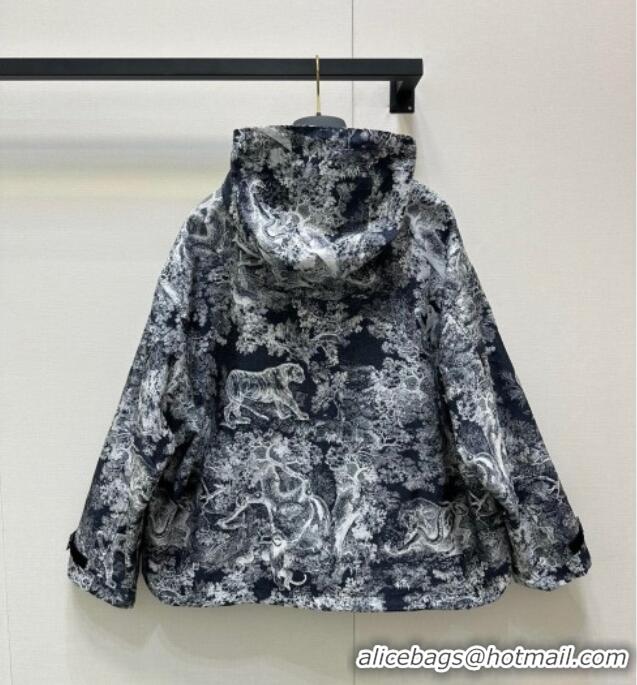 Top Quality Dior Printed Oversized Jacket DR090526 Blue/Blue 2025