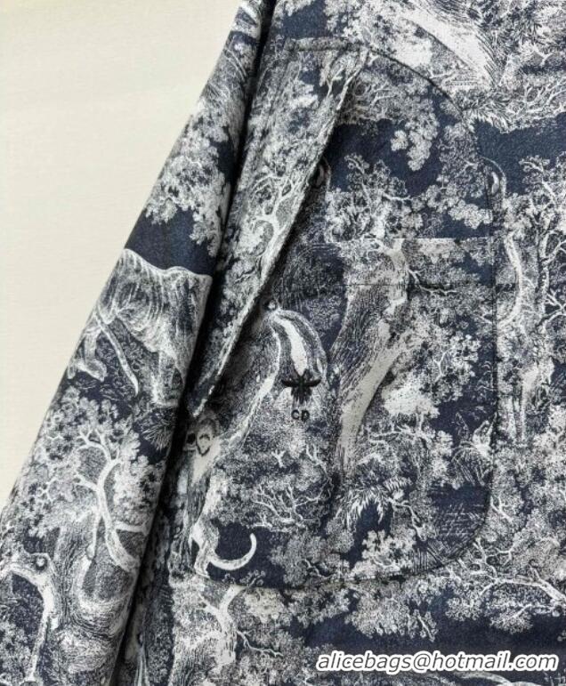 Top Quality Dior Printed Oversized Jacket DR090526 Blue/Blue 2025