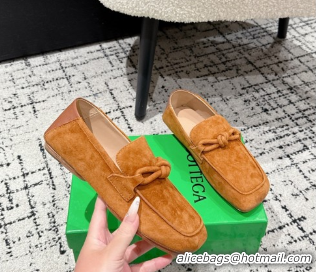 Stylish Bottega Veneta Daddy Loafers in Suede Yellow 0823054