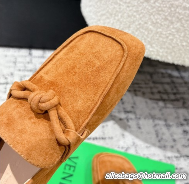 Stylish Bottega Veneta Daddy Loafers in Suede Yellow 0823054