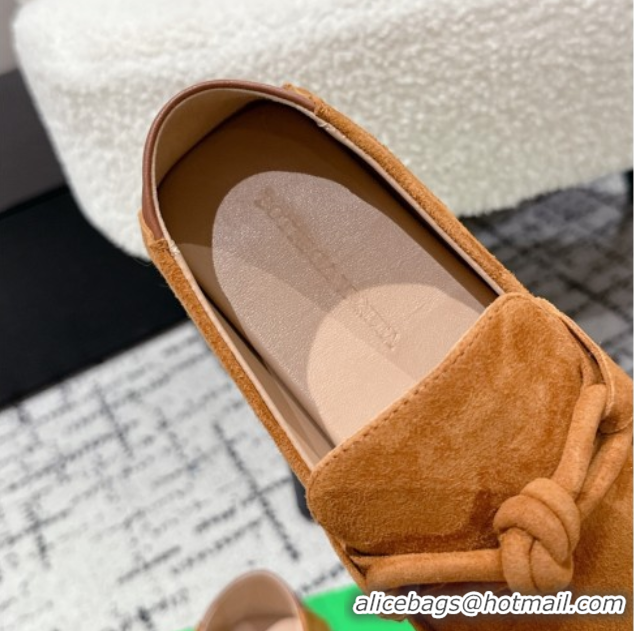 Stylish Bottega Veneta Daddy Loafers in Suede Yellow 0823054
