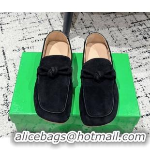 Perfect Bottega Veneta Daddy Loafers in Suede Black 50823055