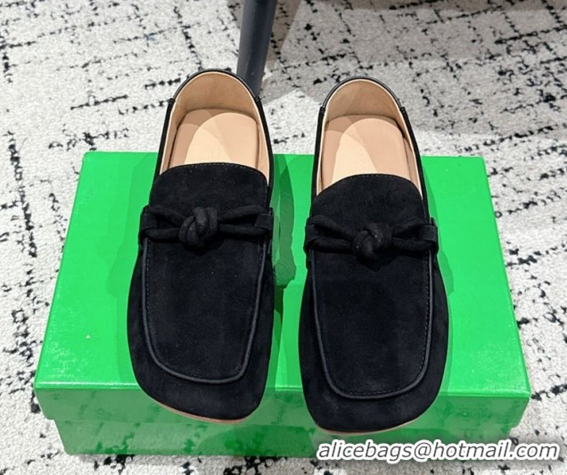 Perfect Bottega Veneta Daddy Loafers in Suede Black 50823055
