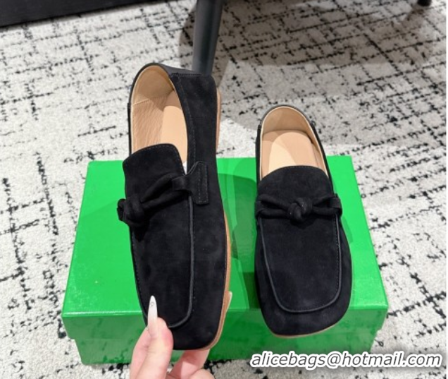 Perfect Bottega Veneta Daddy Loafers in Suede Black 50823055